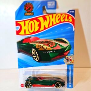 HotWheels Twin Mill Gen-E Green and Red Collector Car.